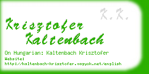 krisztofer kaltenbach business card